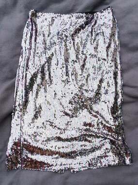Soho New York & Co Medium Sequin Multi Color Midi Skirt Holiday Party Glam